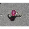 8X6mm 1.5+ CT LINDE LINDY TRN RED STAR SAPPHIRE CREATED RUBY SECOND RING .925 SS