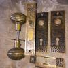 Victorian Eastlake Solid Bronze Complete Lockset, F.C.Linde Co. Design