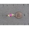 VINTAGE LINDE LINDY PINK STAR RUBY CREATED SAPPHIRE RING YEL GOLD PLATE .925 S/S