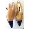 Susan van der Linde Marguerite Camel Leather Slingback Heel -39 1/2 Retail $695