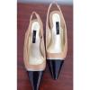 Susan van der Linde Marguerite Camel Leather Slingback Heel -39 1/2 Retail $695