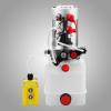 DOUBLE ACTING HYDRAULIC PUMP 12V DUMP TRAILER 6 QUART CAR LIFT REMOTE RESERVOIR #3 small image