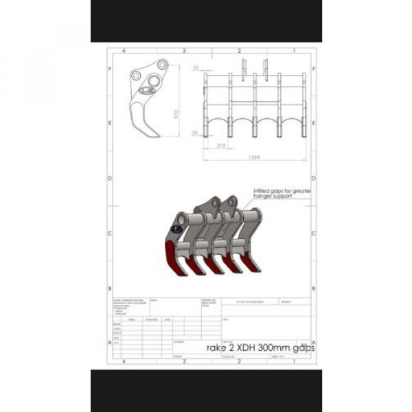 13 Ton XHD Excavator Rake CAT KOMATSU JCB HITACHI #6 image