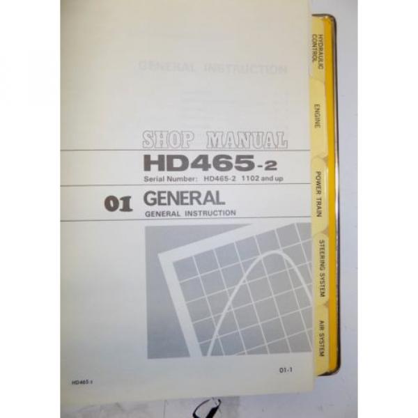 KOMATSU HD465-2 Dump Rock Haul Quarry Truck Service Repair Manual Book Shop 1983 #2 image