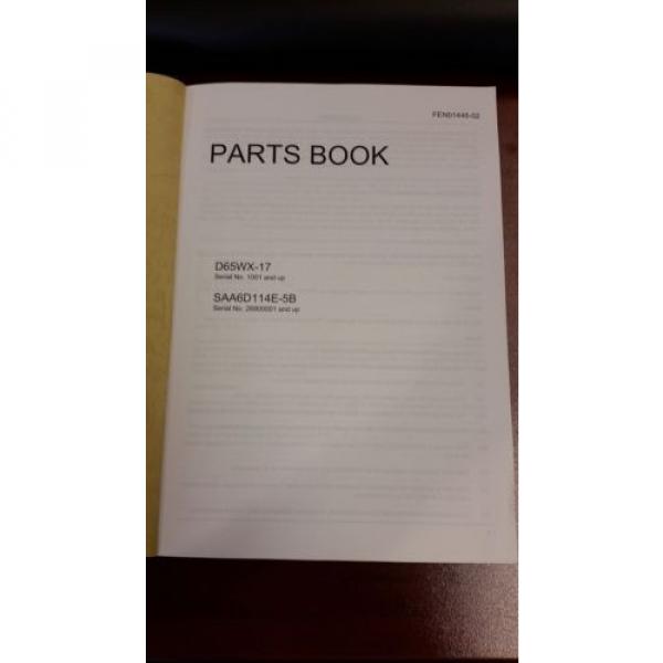 Komatsu D65WX-17 Parts Book #2 image