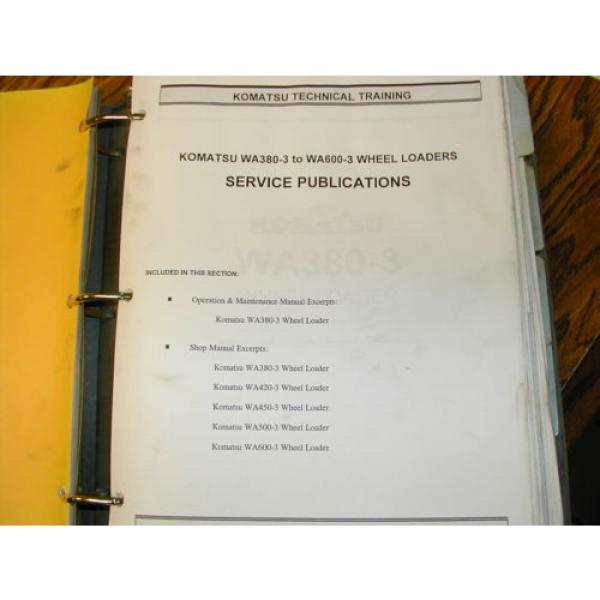 Komatsu WA380-3 420 450-3 WA600-3 SERVICE SHOP REPAIR MANUAL WHEEL LOADER GUIDE #4 image