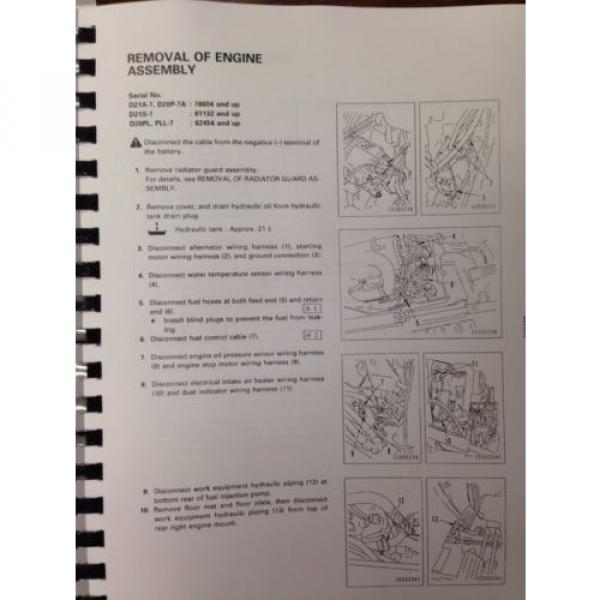 Komatsu D20P-7 D21A-7 D21PG-7A Dozer Shop Service Repair Manual SEBM001408 #10 image