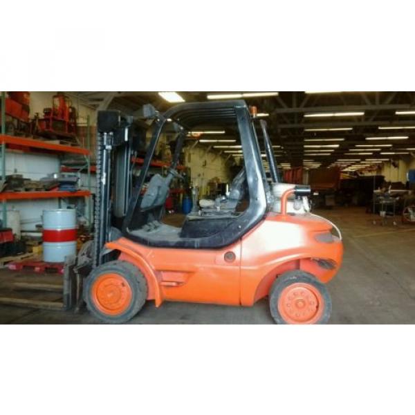 LINDE PNEUMATIC H40D -04 8000LB DIESEL FORKLIFT LIFT TRUCK #1 image