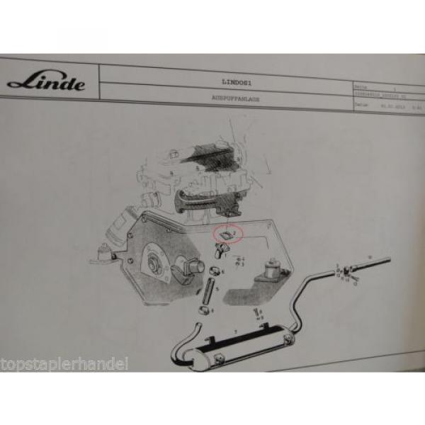 Guarnizione Sistema di scarico Linde no. 0009611023 Tipo H12/15/16/18 BR 330,350 #3 image