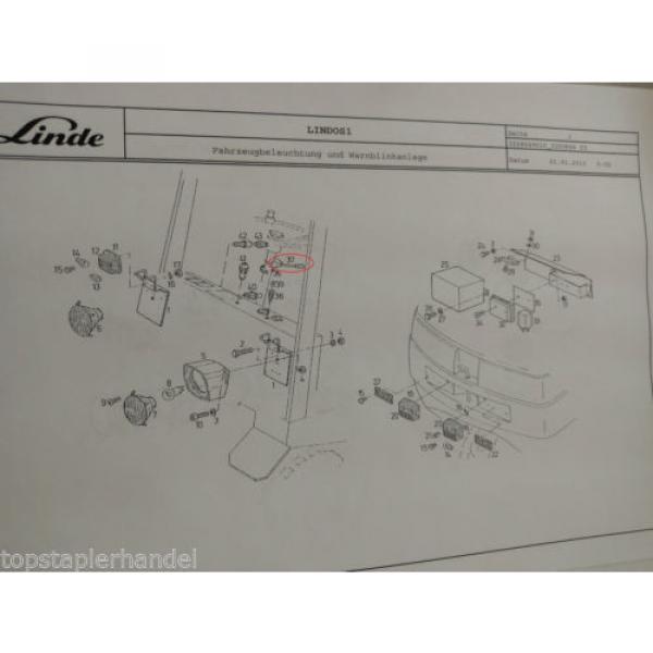 Commutateur De Colonne De Direction Interrupteur Linde No. 0009732612 Type E20/ #2 image