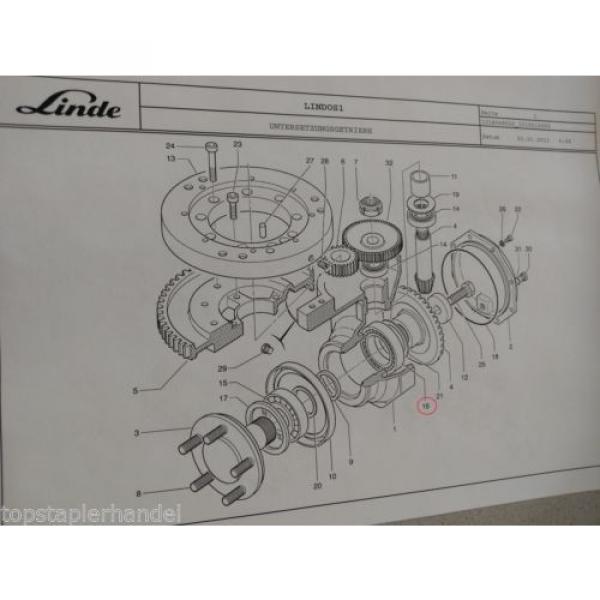 Needle roller bearings Warehouse Linde no. 9509000875 Type H/T/L/E BR 131,144, #3 image