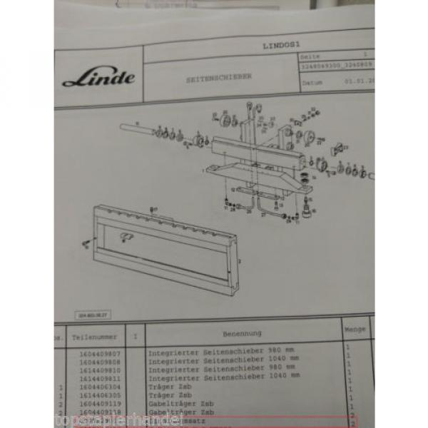 Dichtsatz für integr. Seitenschieber Linde 0009629002 E12/15/16/20 BR 322, 324 #3 image