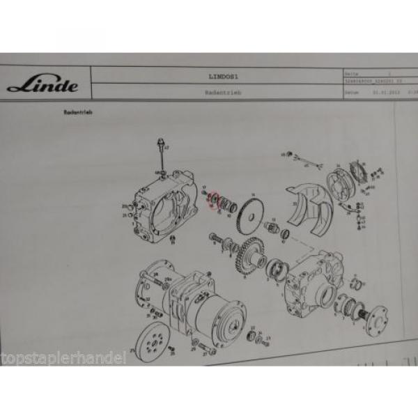 Tapa Impulsión de la rueda Linde Nº 009182042 Tipo E16/12/15/16 H12 BR 322,324, #3 image