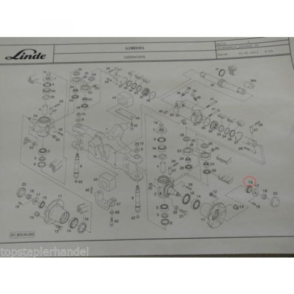 Rodamientos rodillos cónicos 31,7 x 59 para Eje de dirección Cojinetes Linde #2 image