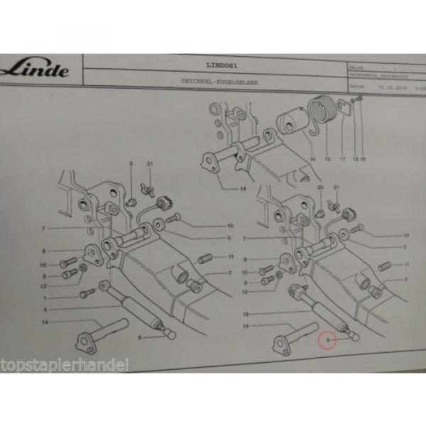 Kugelschraube Dämpfer Deichsel  Linde 0039342000  T16/18/20 L10/12 BR 360,379 #2 image