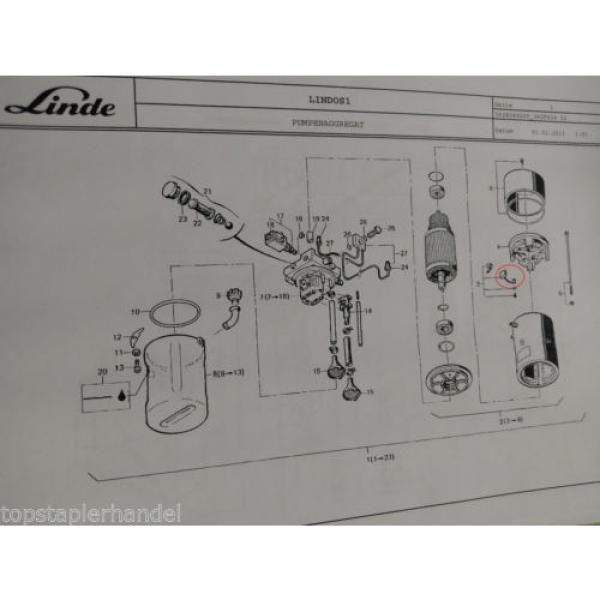 Carbon brush set Pump aggregate Linde no. 0039718102 Type T, L, N BR149,362,379 #2 image