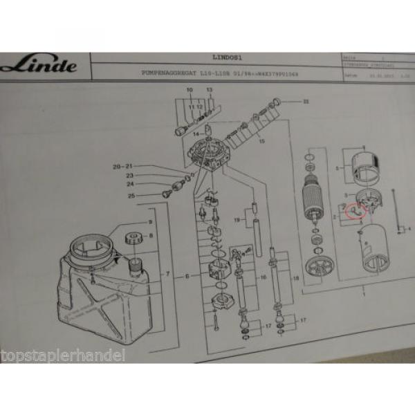 Carbon brush set Pump aggregate Linde no. 0039718102 Type T, L, N BR149,362,379 #3 image