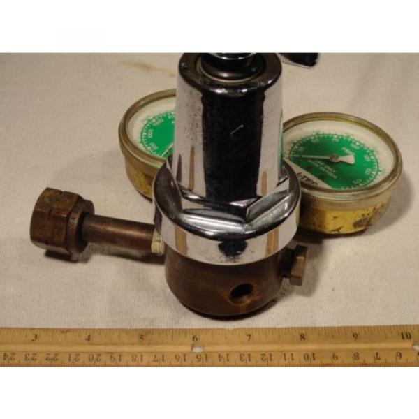 Linde R-76-150-540 8702 Trimline Dual Gauge Oxygen Regulator steam punk vintage #6 image