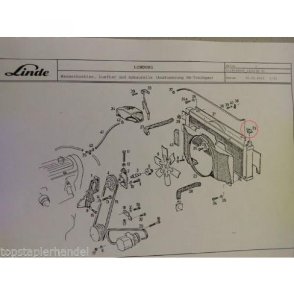 Tappo radiatore Linde 0009184606 H12/15 H20/25/30/35/40 BR 330,331,332 #3 image