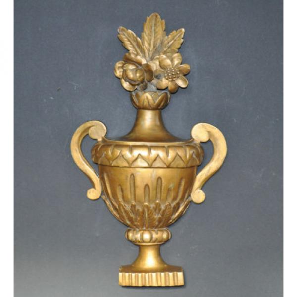 Geschnitze Altarvase mit geschnitzten Blumen, um 1800-1850, Linde, alte Fassung #1 image