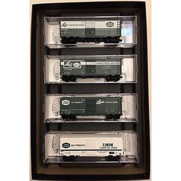 MTL N-Scale Linde Gas 40&#039; Standard Boxcar 4 Car Runner Set Pt # 993 01 490 #1 image