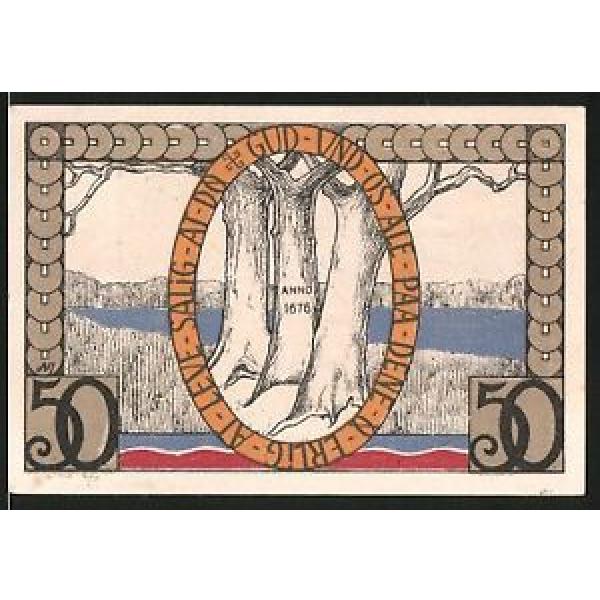 Notgeld Augustenburg 1920, 50 Pfennig, Stadtwappen, alte Linde #1 image