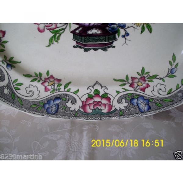 Minton M &amp; Co Linde Pattern Floral Large Meat Platter #1 #3 image