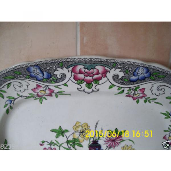 Minton M &amp; Co Linde Pattern Floral Large Meat Platter #1 #5 image