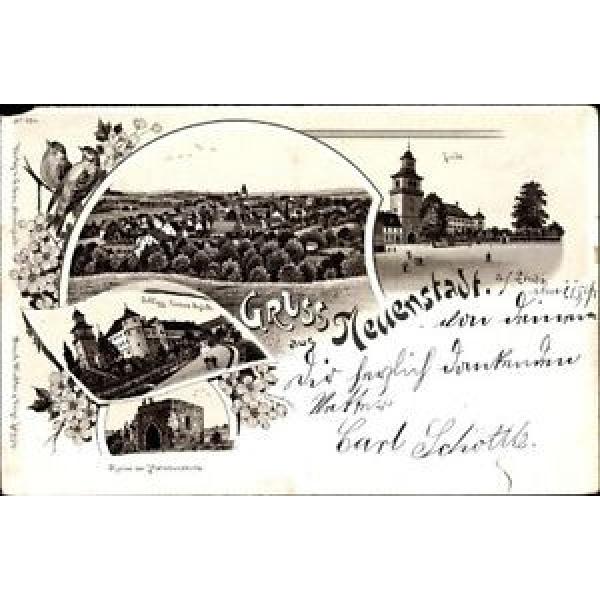 Litho Neuenstadt am Kocher in BW, Linde, Ortschaft, Schloss v.... - 10062256 #1 image