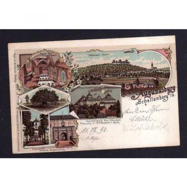 113164 AK Schellenberg i. S. Schloss Augustusburg 1898 Litho Schlosshof Linde Sp #1 image