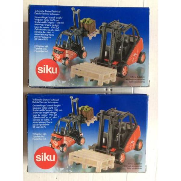 Siku 1722 Linde Forklift Truck x 2 Mint Boxed #3 image