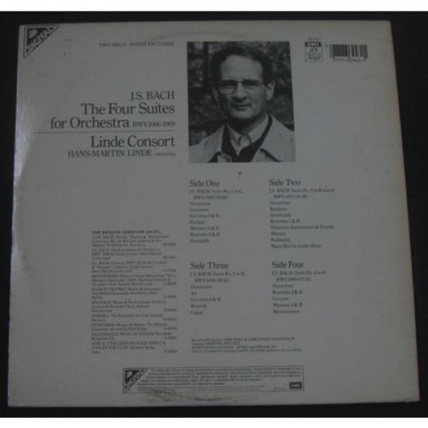 J.S. BACH : THE FOUR SUITES FOR ORCHESTRA  LINDE CONSORT  ANGEL SB-3943 2 lp #3 image