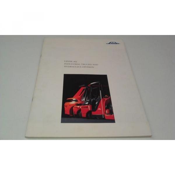 1989 LINDE FORK LIFT TRUCKS Orig Sales Brochures #5 image