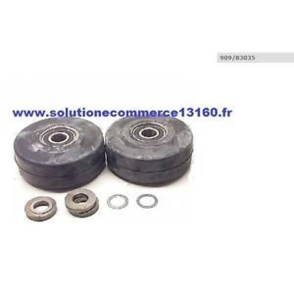 KIT 2 ROUE STABILISATRICE CAOUTCHOUC 125 50 60 20 mm LINDE FENWICK GERBEUR XG10 #1 image