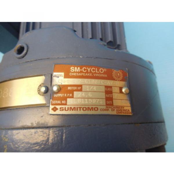 SUMITOMO TC FXWFB 05 AC GEAR AF MOTOR 1/4 HP SPEED REDUCER GEAR BOX #3 image