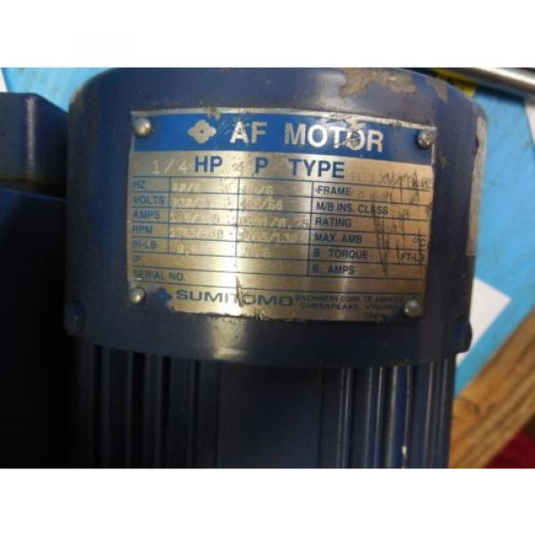 SUMITOMO TC FXWFB 05 AC GEAR AF MOTOR 1/4 HP SPEED REDUCER GEAR BOX #4 image