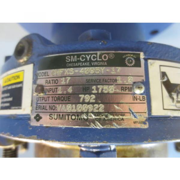 Sumitomo SM-Cyclo Gear Reducer Model CNFXS-4095Y-17 Ratio 17:1 14 HP origin #4 image