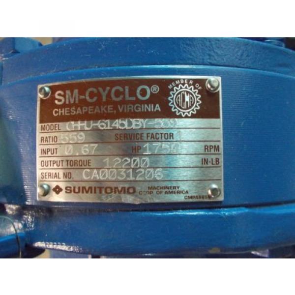 SUMITOMO CHHU-6145DBY-559 RATIO 559:1 SM-CYCLO GEAR REDUCER , NNB #7 image