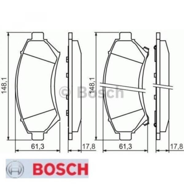 Bremsbelagsatz Bremsbeläge Bremsklötze BOSCH BP235 E190R-011075/1273 0986424466 #1 image