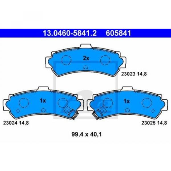 ATE 4x Bremsbeläge Bremsbelagsatz Hinten Nissan #2 image