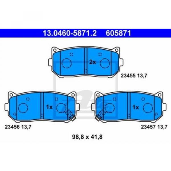 ATE 4x Bremsbeläge Bremsbelagsatz Hinten KIA #2 image