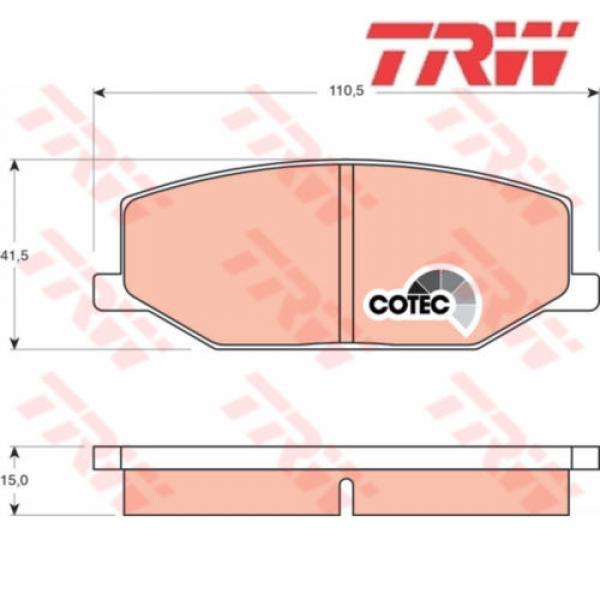 Bremsbelagsatz Bremsbeläge Bremsklötze TRW 21142 GDB383 #1 image