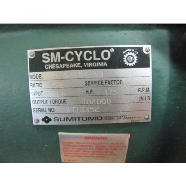 SUMITOMO CHH-4225Y-59 SM-CYCLO 59:1 RATIO SPEED REDUCER GEARBOX REBUILT #2 image