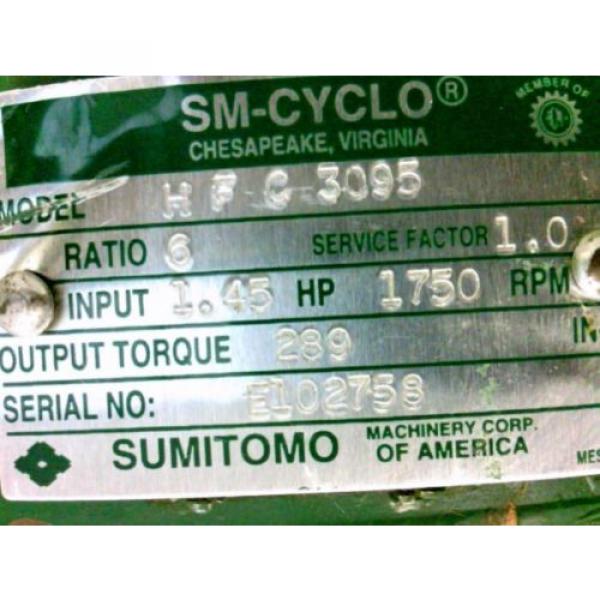 SUMITOMO SM-CYCLO REDUCER HFC3095 Ratio 6 145Hp 1750Rpm Approx Shaft Dia 1127#034; #4 image