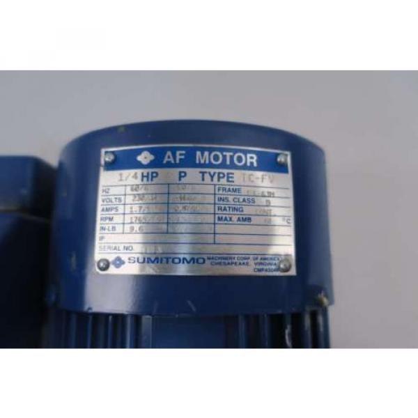 SUMITOMO TC-FV 1/4HP 230/460V-AC 1765RPM FA-63M 4P AC ELECTRIC MOTOR D556510 #6 image