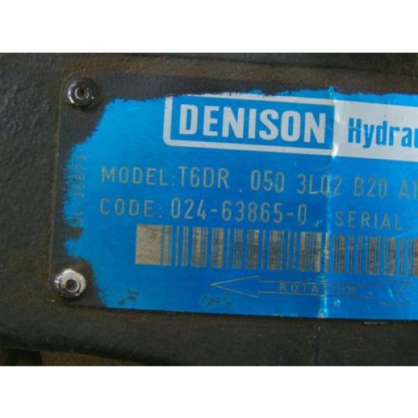 DENISON HYDRAULIC PUMP  1 1/2#034; SHAFT MODEL T6DR 050 3L02 B20 A1 #3 image