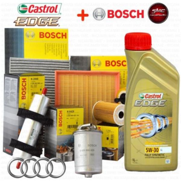 INSPEKTIONSKIT ÖL CASTROL EDGE 5W30 5L 4 FILTER BOSCH AUDI A4 2.0TDI (B8) 105 KW #1 image