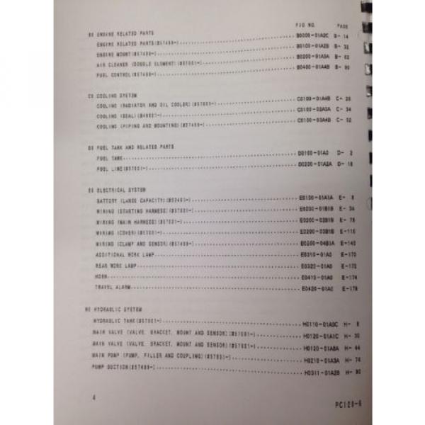 KOMATSU PC120-6 Hydraulic Excavator Parts Manual Book #3 image