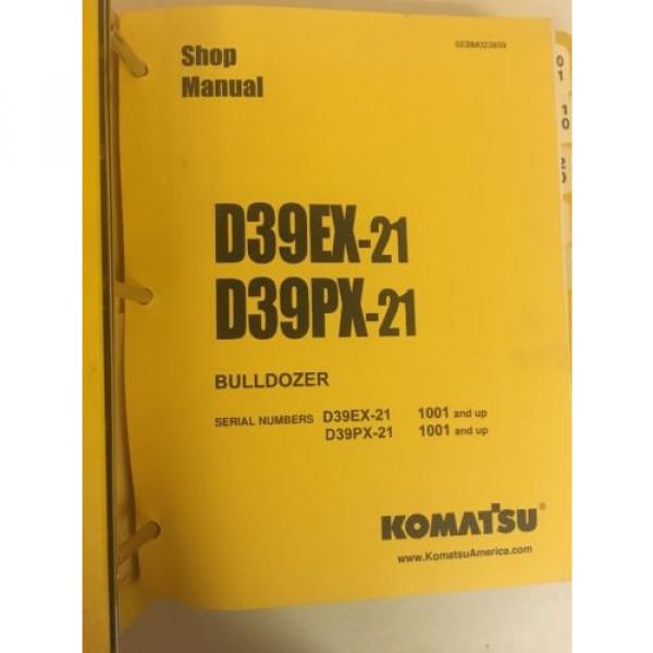 KOMATSU D39EX-21 D39PX-21 BULLDOZER SHOP MANUAL S/N 1001 &amp; UP #2 image